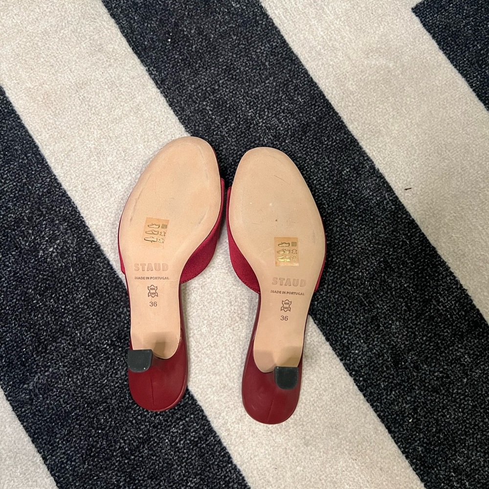 NWT STAUD Brigitte Satin Mules - Picture 5 of 7